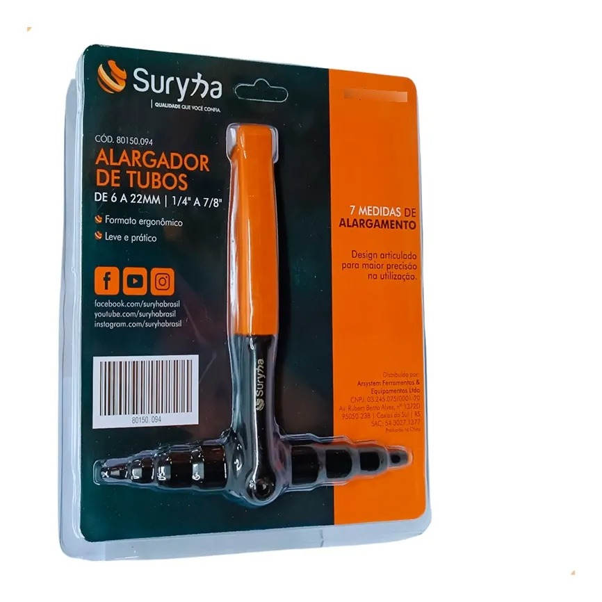 ALARGADOR DE TUBOS SURYHA  1/4 A 7/8